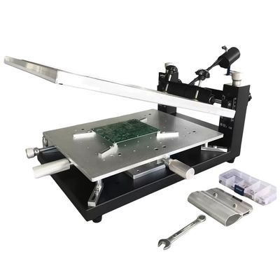 Impressora de ecrã SMT manual para montagem de PCB de dois lados, impressão com pasta de soldadura de 300 × 400 mm