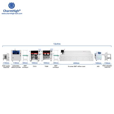 Linha de montagem SMT de grande volume em linha SMT Soluções para fabricação de PCBA