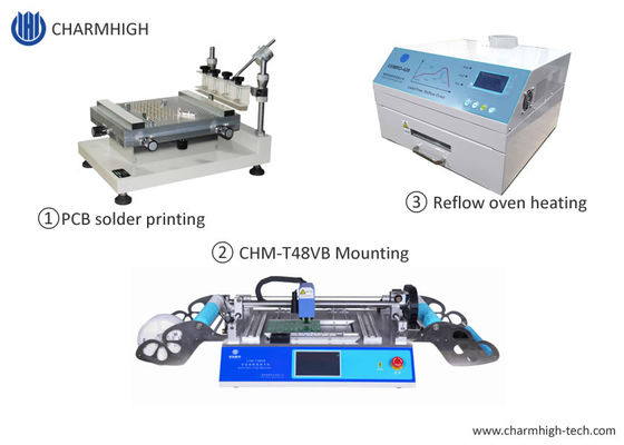 A linha a mais quente máquina de SMT da impressora 3040 do estêncil/CHMT48VB SMT Pnp/forno 420 do Reflow
