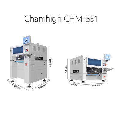 Charmhigh CHM551 SMD Pick And Place Machine Alta precisão para 0201 / QFN / BGA