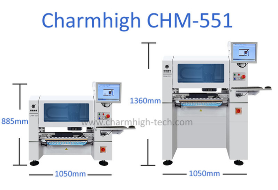 Charmhigh CHM551 SMD Pick And Place Machine Alta precisão para 0201 / QFN / BGA