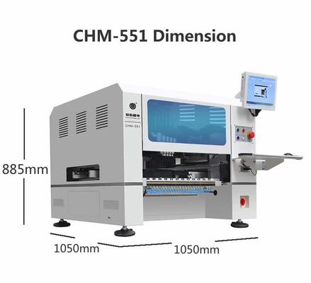 Alta precisão 0201 Desktop PCB Assembly Line 4 Heads CHM-551 SMD Pick and Place Machine Reflow Oven T962C