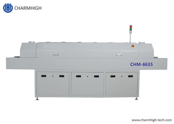 635 Forno de refluxo 6 zonas temporais (para cima6+para baixo6) 2200*350mm Máquina de solda de refluxo SMT