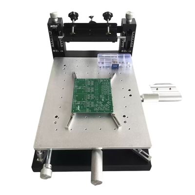 Impressora de ecrã SMT manual para montagem de PCB de dois lados, impressão com pasta de soldadura de 300 × 400 mm