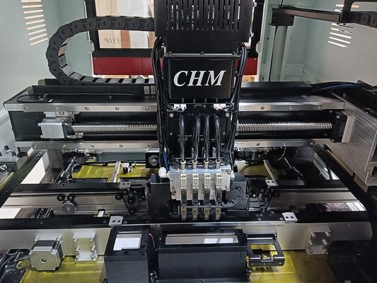 Linha de Produção SMT CHM-551P de Alta Precisão com 4 Cabeças e Forno de Refluxo de 4 Zonas para Montagem de PCB