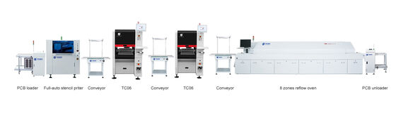 Best seller 6 cabeças TC06 Pick and Place Machine Quadro de ferro fundido SMT Chip Mounter