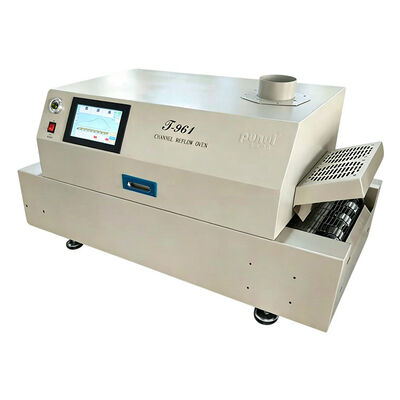 T961 Forno de refluxo de escritório com transportador 730*230mm 6 zonas de temp 3.5KW Máquina de solda