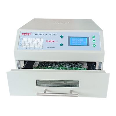 T962A com o forno 300*320mm 1500w IC Heater Infrared Soldering Station do Reflow de Benchtop da exaustão