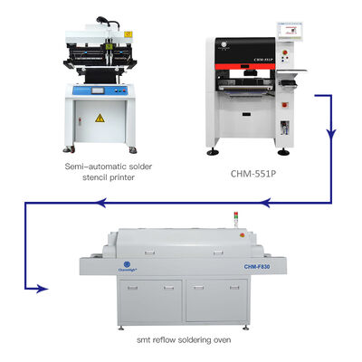 Impressora de pasta de solda Semi Auto 3250, CHM-551P SMT Pick Place Machine